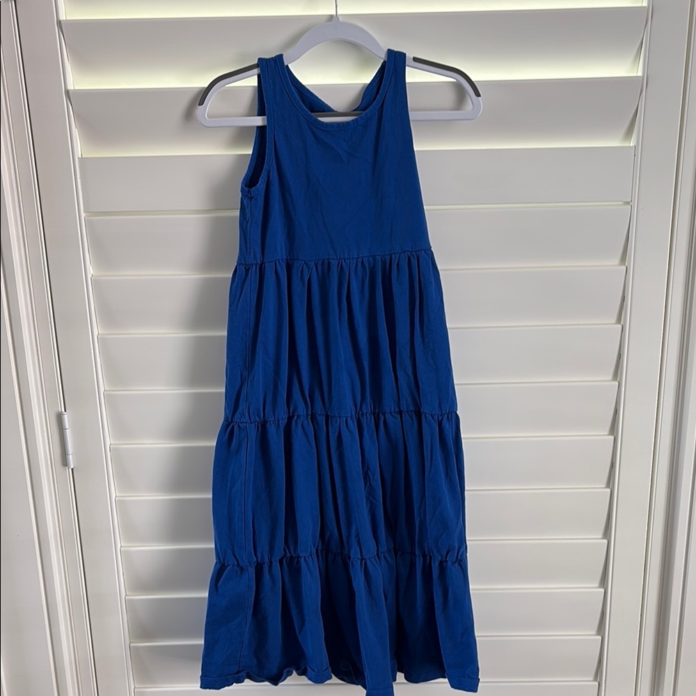 Blue Sleeveless Kids Dress